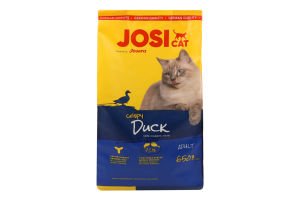 Корм сухий повнораціонний для дорослих котів Crispy duck JosiCat м/у 650г