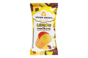 Мороженое 10% двухслойное в вафельном стаканчике Lemon-chocolate Three bears м/у 75г