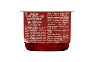 Творожок 4.2% взбитый с наполнителем фруктовым двухслойный Клубника Чудо ст 100г