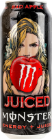 Напій енергетичний безалкогольний соковий сильногазований Погане яблуко Monster Energy з/б 500мл