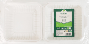 Ланч-бокс біорозкладний 22х20х7.5см 2л Ecocorn 10шт