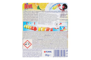 Засіб д/чищення унітазу БіКолор Лемон Фреш 35г Dr.Devil