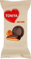 Печенье сдобное сбивное из желе со вкусом апельсина в темной кондитерской глазури Коло-Бокко Toniya м/у 270г
