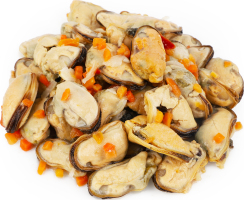 Мідії з часником та спеціями охол. ваг