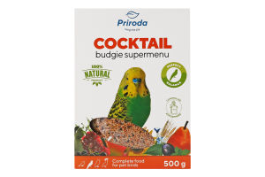 Корм для волнистых попугаев Коктейль Суперменю Природа к/у 500г