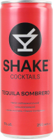 Напій слабоалкогольний 250мл 7% сильногазований Текіла Самбреро Cocktails Shake з/б