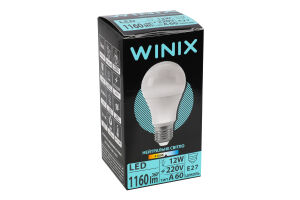Лампа нейтральне світло A60 12W E27 4100K LED Winix 1шт