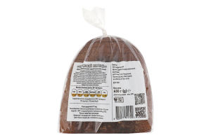 Хліб половинка в нарізці житній подовий Фірмовий Надзбруччя хліб м/у 450г