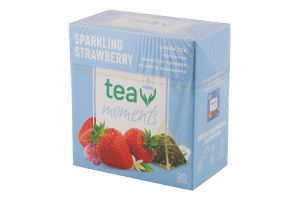 Чай Sparkling Strawberry зелений байховий 20*1,7г в пірамідках Tea Moments