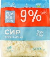 Сир кисломолочний 9% Міськмолзавод №1 м/у 300г