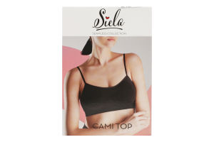 Топ женский из микрофибры Siela Cami top Seamless collection L-XL черный