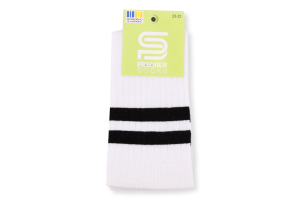 Гольфи підл Premier socks зі смужками білі р.23-25