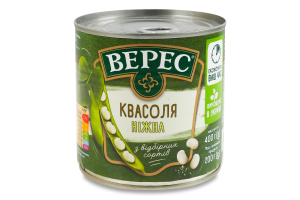 Фасоль отварная стерилизованная Нежная Верес ж/б 400г