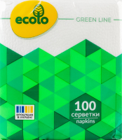 Серветки паперові 240х210мм Ecolo 100шт
