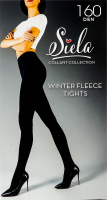 Термоколготки жіночі на короткому флісі Siela Collant collection 160den S nero