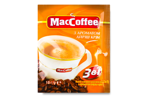 Напій кавовий розчинний з ароматом айріш крім 3в1 MacCoffee м/у 18г