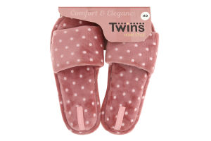 Тапочки открытые домашние женские Twins №5604 40 розовый