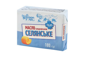 Масло Українська зірка 180 г 73% Селянське