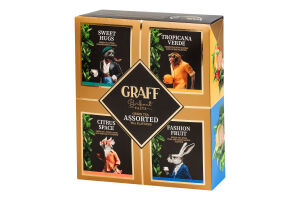 Чай зеленый байховый Ассорти чайных вкусов Graff к/у 4х8шт