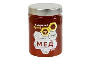 Мед натуральний квітковий Травневий гірський Відкритий Вулик с/б 475г