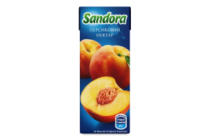 Нектар с мякотью пастеризованный персиковый Sandora т/п 200мл