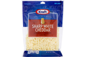 Kraft Natural Cheese Shredded Sharp White Cheddar