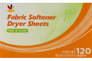 Ahold Fabric Softener Dryer Sheets Free & Clear - 120 CT