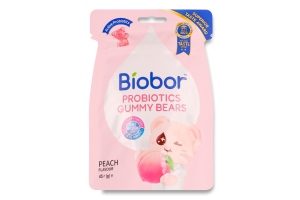 Цукерки Biobor Ведмедики смак персика желейні