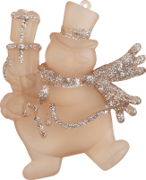 Підвіска новорічна Сніговик шампань 10*9см КМ