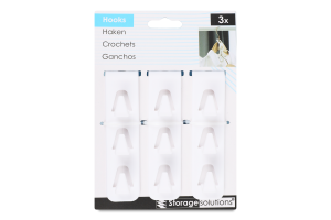 Крючок для одежды пластик трехуровневый 14х2.5х3см №CY5656460 Storage Solutions 3шт