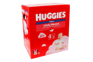Подгузники-трусики Huggies Pants Box 4 для девочки, 9-14 кг, 72 шт