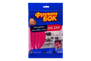 Серветка універсальна 35х35см Мікрофібра Zig zag Фрекен Бок 1шт
