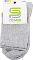 Шкарпетки дит Premier socks Економ рубч сір р18-20