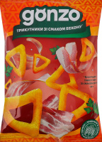 Трикутники кукурудзяні зі смаком бекону Gonzo м/у 40г
