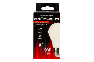 Лампа Long-Life LED A60 9W 35K E27Grunhelm