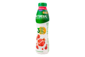 Біфідойогурт 1.2% питний Малина-гранат Активіа п/пл 500г