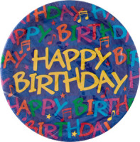 Hallmark Birthday Notes Party Plates - 8 CT
