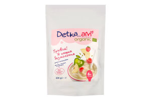 Каша безмолочна для дітей від 6міс гречано-кукурудзяна з фруктами Organic Detka Am д/п 200г