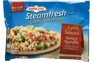 Birds Eye Steamfresh Chef's Favorites Lightly Sauced Rotini & Vegetables With Oven Roasted Garlic Butter Sauce