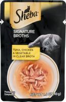 Sheba Signature Broths Cat Complement Tuna, Chicken & Vegetable in Clear Broth
