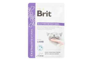 Корм д/котів Gastrointestinal з ягням 85г пауч Brit VetDiet