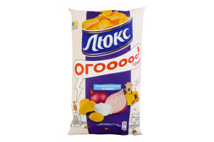 Чипси картопляні зі смаком сметани та цибулі Люкс м/у 170г