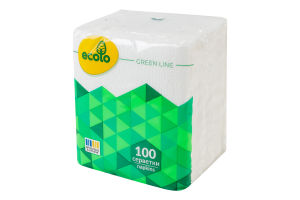 Серветки паперові 240х210мм Ecolo 100шт