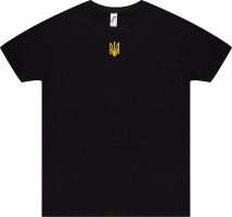 Футболка чол Sol's Imperial 190 Тризуб чорний L