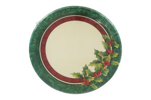Smart Living Holiday Festive Greenery Plates 8 3/4 in dia - 8 CT