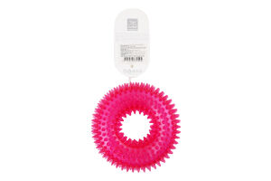 Іграшка-пищалка д/собак Кільце термопластична гума з шипами 12*4см в асортименті