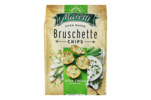 Брускетты хлебные запеченные Sour cream&onion Maretti м/у 140г