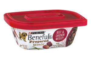 Purina Beneful Prepared Meals Dog Food Beef & Chicken Medley