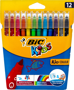 Фломастеры цветные Kids Bic 12шт