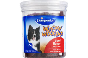 Companion Wacky Woofers Jerky Strips Beef